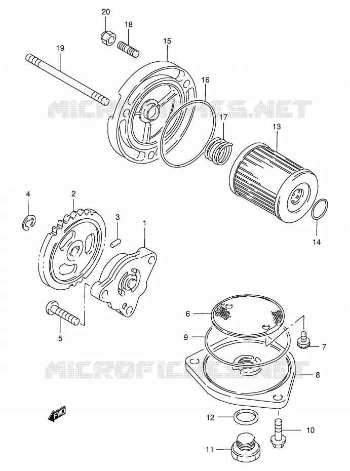 OLIEPOMP Suzuki MOTO 200 DR 1996  DR200SET(E24)
