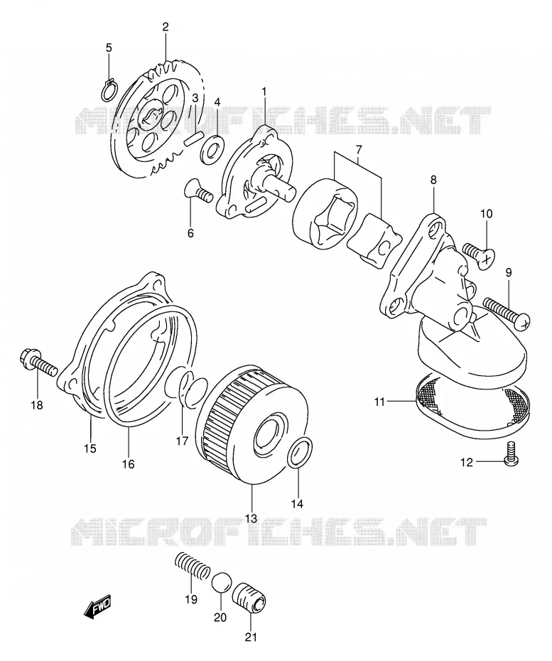 OLIEPOMP Suzuki MOTO 350 DR 1993  DR350P(E1)