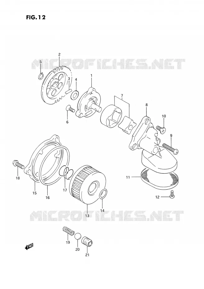 OLIEPOMP Suzuki MOTO 350 DR 1994  DR350SR/SHR(E2)