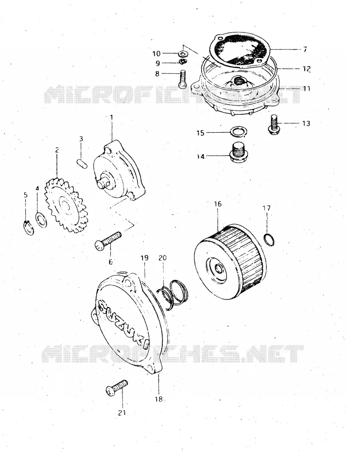 OLIEPOMP Suzuki MOTO 500 DR 1984  DR500SE(E1)