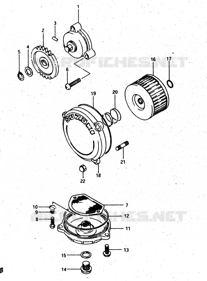 OLIEPOMP Suzuki MOTO 500 DR 1986  DR500RG(G/H/J)