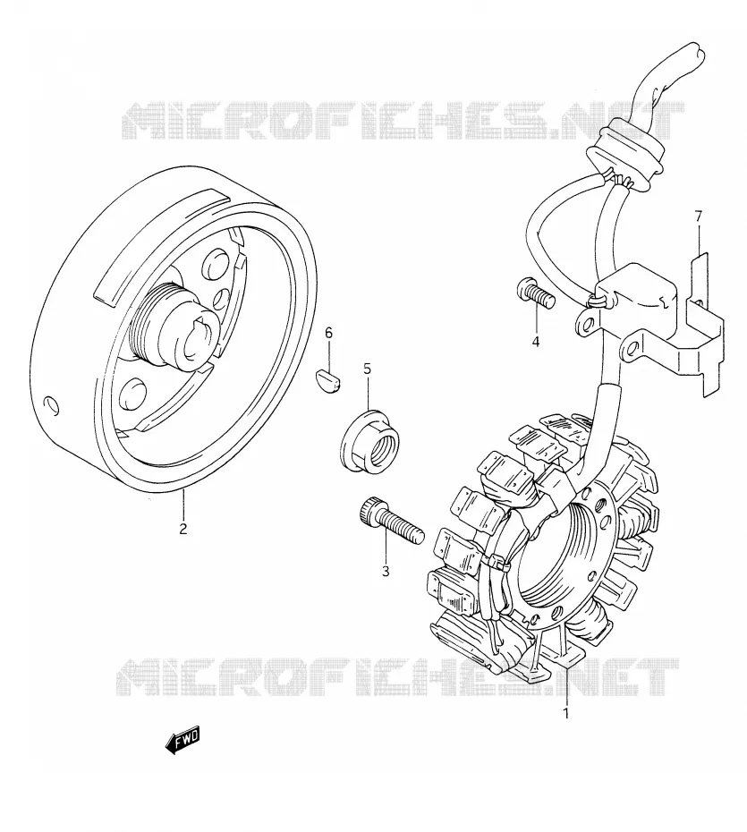 ONTSTEKING (MODELE L/M/N) Suzuki MOTO 350 DR 1991  DR350M(E28)