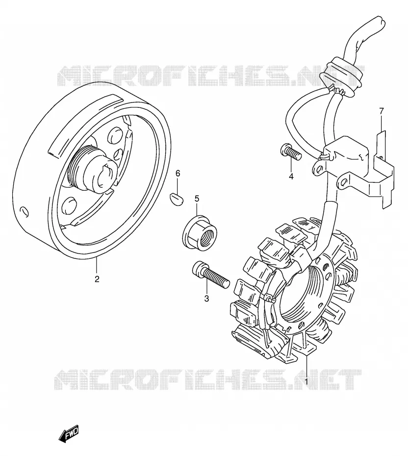 ONTSTEKING (MODELE L/M/N) Suzuki MOTO 350 DR 1996  DR350T(E1)