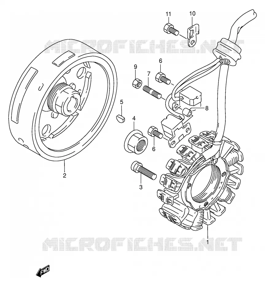 ONTSTEKING (MODELE P/R/S/T) Suzuki MOTO 350 DR 1990  DR350L(E1)