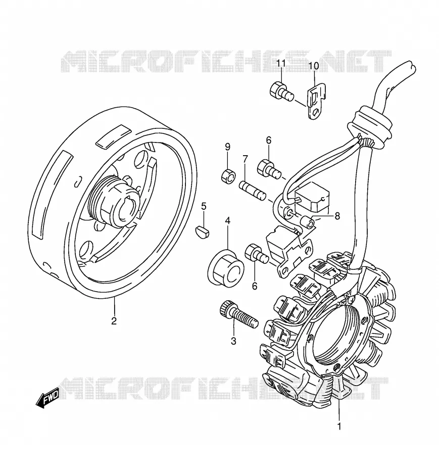 ONTSTEKING (MODELE P/R/S/T) Suzuki MOTO 350 DR 1990  DR350L(E3)