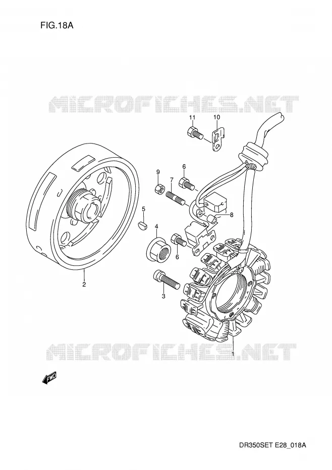 ONTSTEKING (MODELE P) Suzuki MOTO 350 DR 1993  DR350SP(E28)