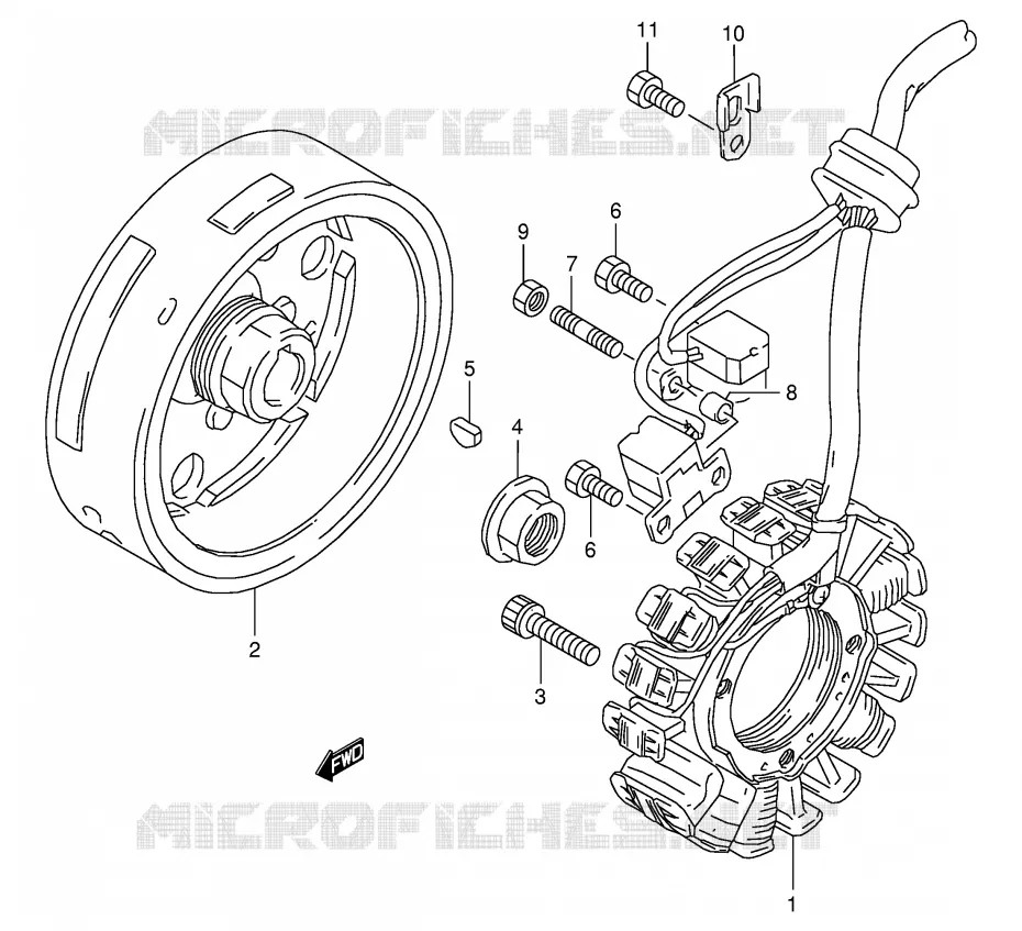 ONTSTEKING (MODELE W/X,E24) Suzuki MOTO 350 DR 1998  DR350W(E1)
