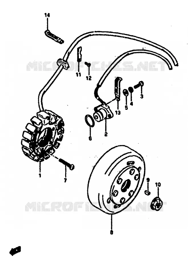 ONTSTEKING Suzuki MOTO 500 RG 1987  RG500CH(E1)