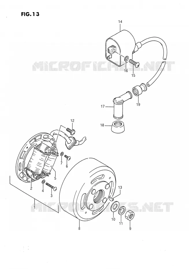 ONTSTEKING Suzuki MOTO 80 DS 1987  DS80H(E3)