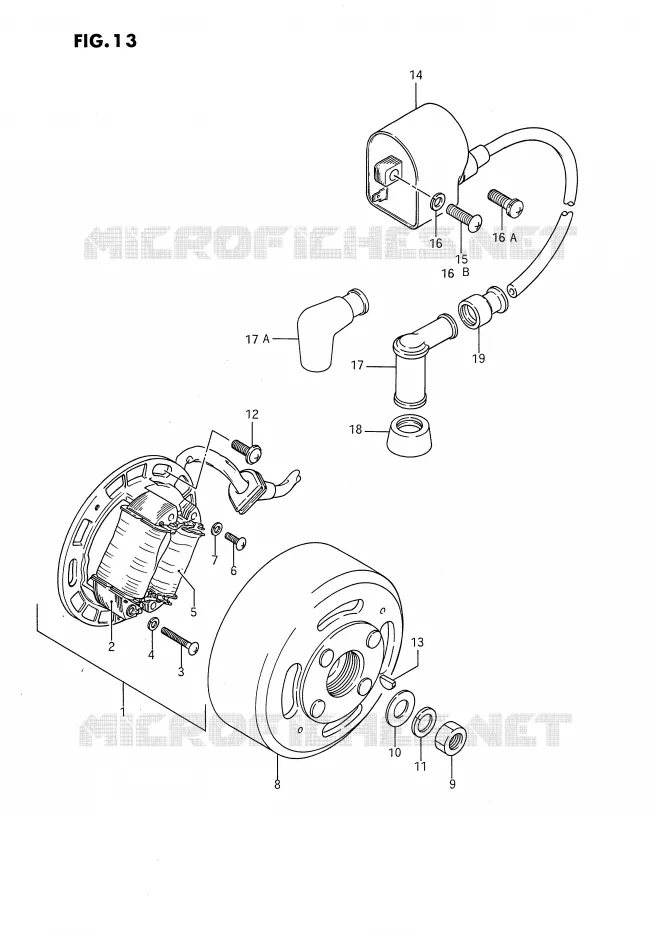 ONTSTEKING Suzuki MOTO 80 DS 1990  DS80L(E24)