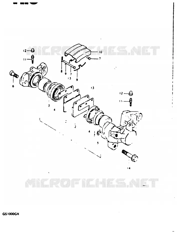 REAR CALIPER Suzuki MOTO 1000 GS 1981  GS1000GX(X/T)