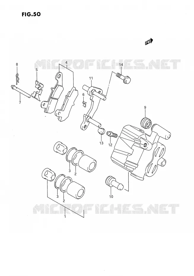 REAR CALIPER Suzuki MOTO 650 DR 1992  DR650RUN(E4)