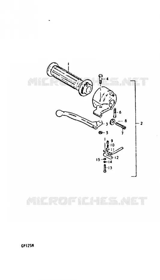 RIGHT SWITCH - HANDGREEP (GP125UC, GP125UN) Suzuki MOTO 125 GP 1992  GP125N(C/N)