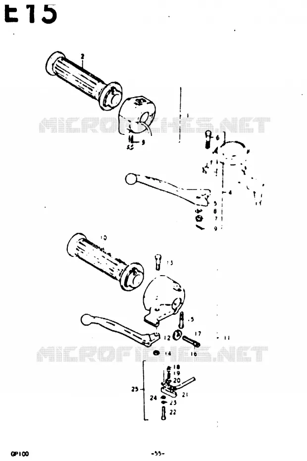 RIGHT SWITCH - HANDGREEP Suzuki MOTO 100 GP 1978  GP100UC(C/N)