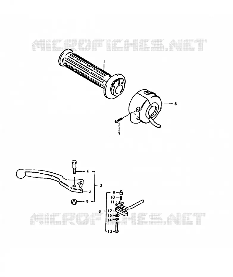 RIGHT SWITCH - HANDGREEP Suzuki MOTO 1000 GS 1980  GS1000T(T)