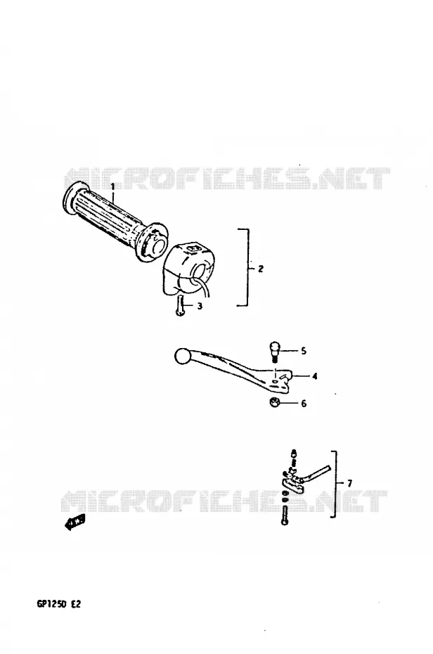 RIGHT SWITCH - HANDGREEP Suzuki MOTO 125 GP 1999  GP125UX(X/D)