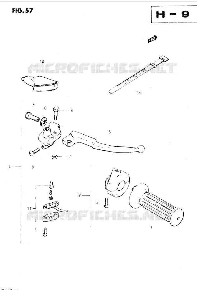 RIGHT SWITCH - HANDGREEP Suzuki MOTO 250 DR 1982  DR250SZ(E1)