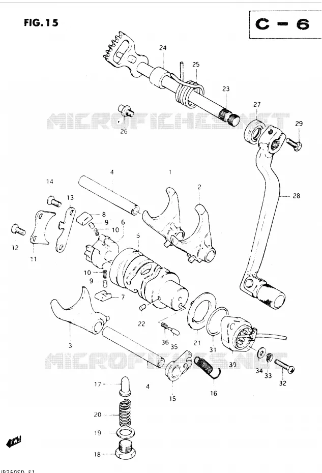 SCHAKELEN ASSY Suzuki MOTO 250 DR 1982  DR250SZ/D(E1)
