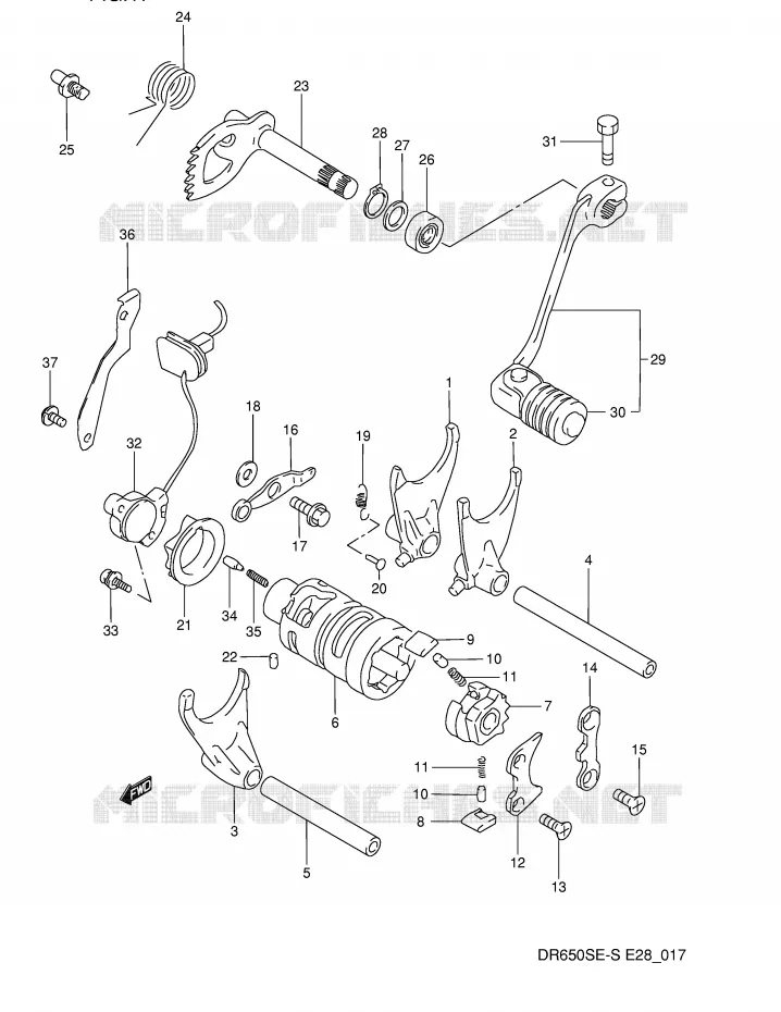 SCHAKELEN ASSY Suzuki MOTO 650 DR 1994  DR650SER(E28)