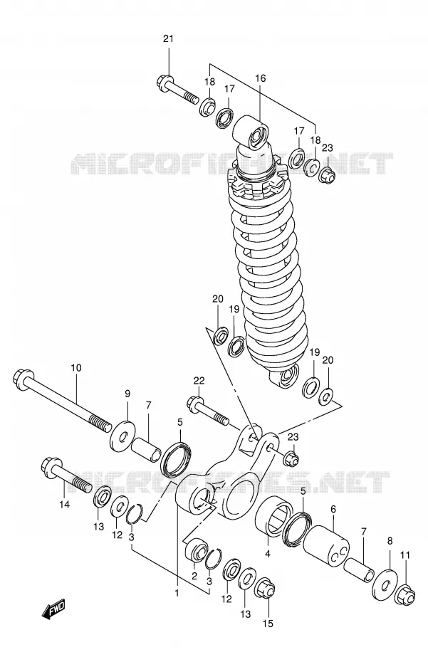 SCHOKBREKER AANEENSCHAKELING Suzuki MOTO 125 DR 1994  DR125SER(E4)