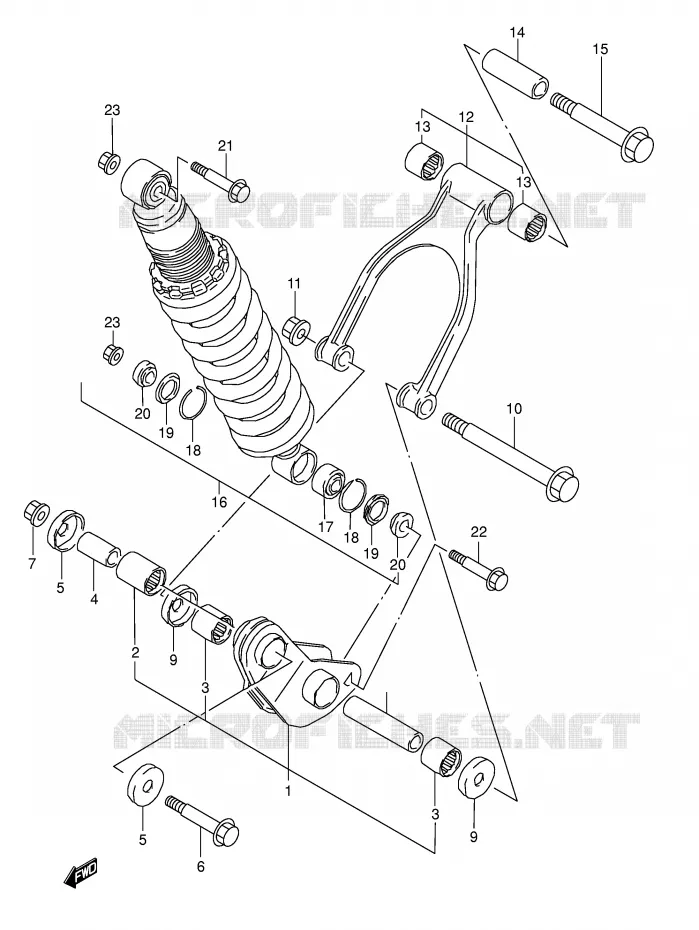 SCHOKBREKER AANEENSCHAKELING Suzuki MOTO 800 DR 1995  DR800SS(E4)