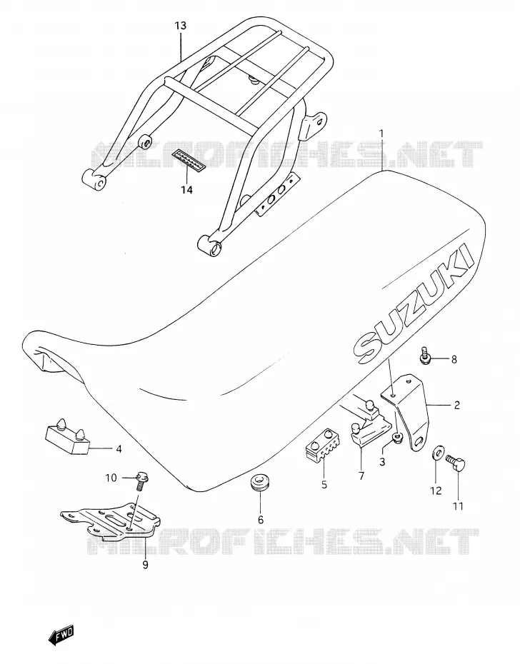 SEAT Suzuki MOTO 350 DR 1990  DR350L(E28)