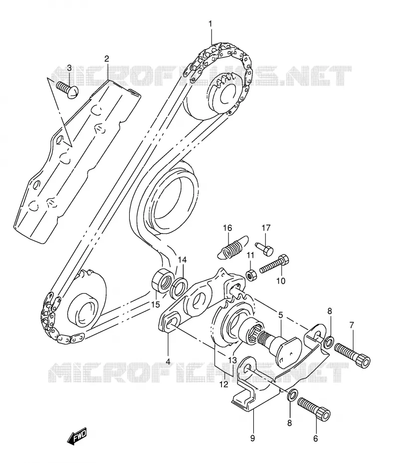 SLINGERKETEN Suzuki MOTO 800 DR 1992  DR800SUN(E4)