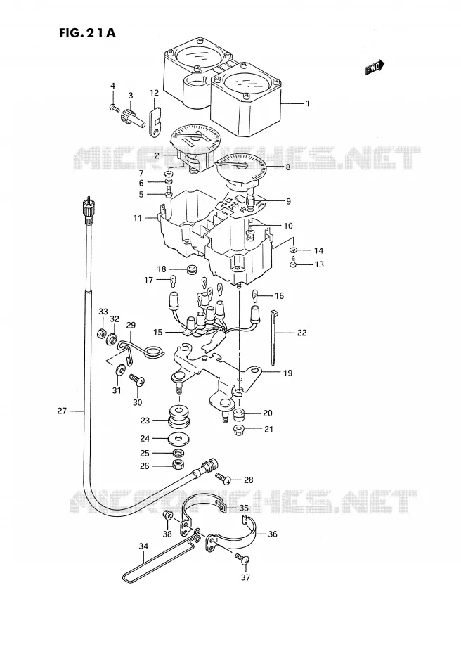 SNELHEIDSMETER (DR350SHN/SHP/SHR) Suzuki MOTO 350 DR 1993  DR350SHP(E2)