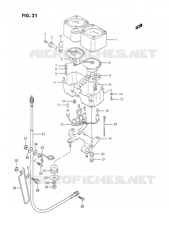 SNELHEIDSMETER (DR350SL/SM/SN/SP/SR) Suzuki MOTO 350 DR 1993  DR350SP(E2)