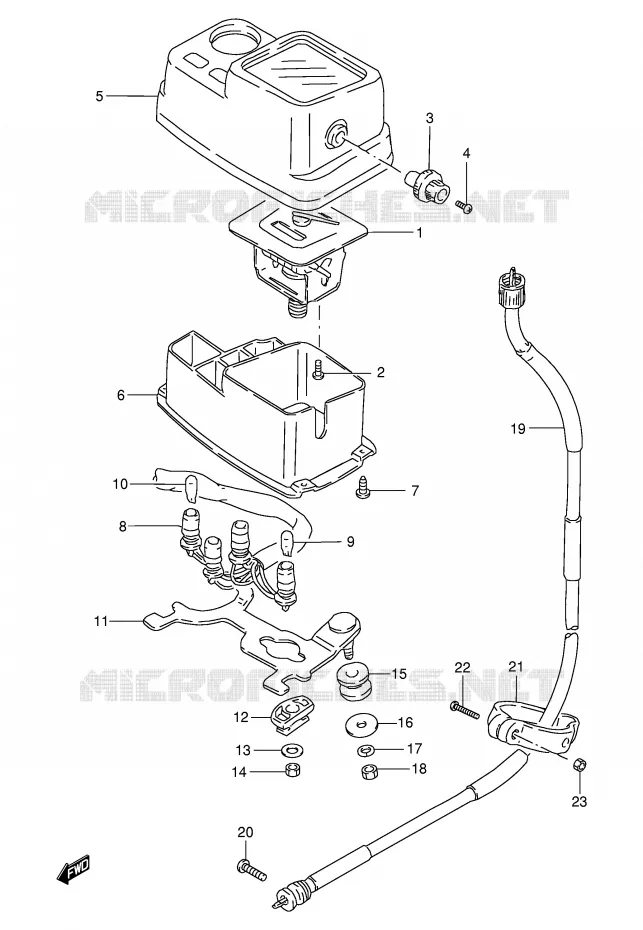 SNELHEIDSMETER (MODELE K1 E24/MODELE K2 P9) Suzuki MOTO 200 DR 2003  DR200SEK3(E24)