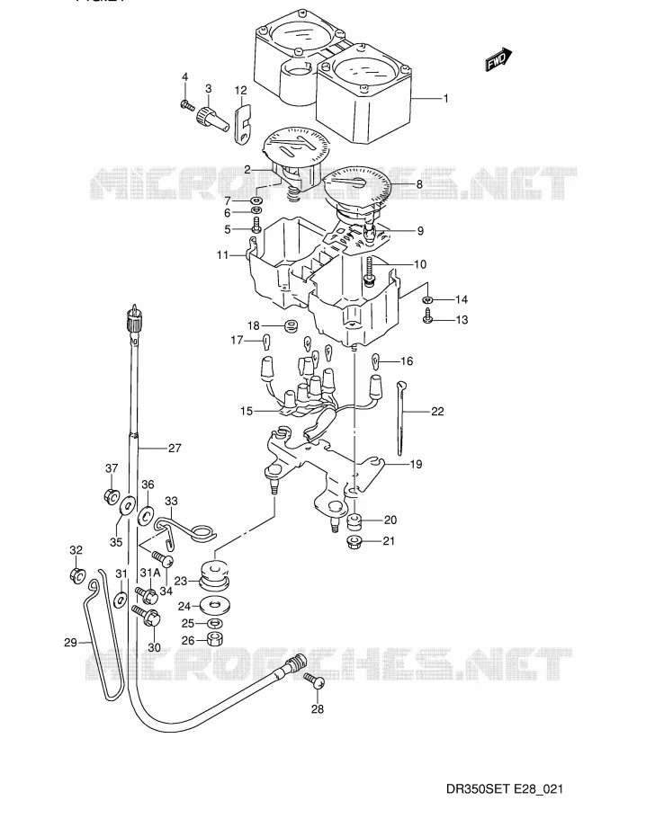 SNELHEIDSMETER Suzuki MOTO 350 DR 1993  DR350SP(E28)