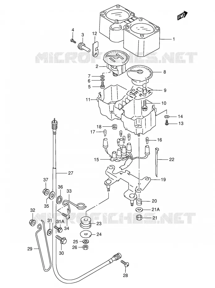 SNELHEIDSMETER Suzuki MOTO 350 DR 1994  DR350SER(E2)