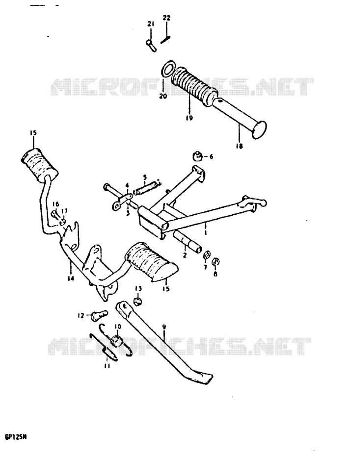STAND - FOOTREST (E18) Suzuki MOTO 125 GP 1992  GP125N(C/N)