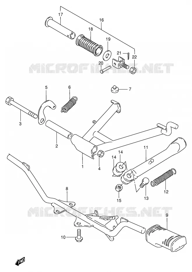 STAND - FOOTREST Suzuki SCOOTER 100 FB 1995  FB100S(E71)