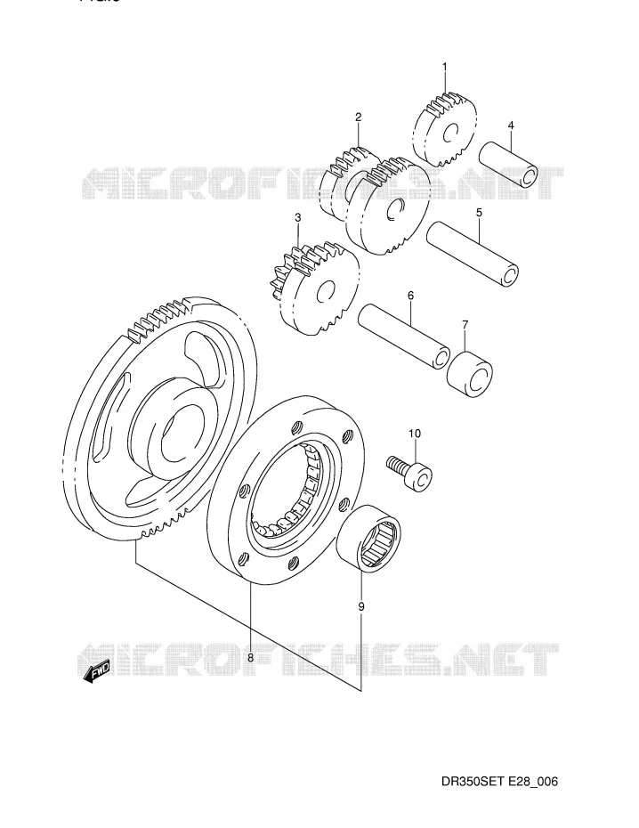 STARTMOTOR CLUTCH (MODELE R/S/T) Suzuki MOTO 350 DR 1990  DR350SL(E28)