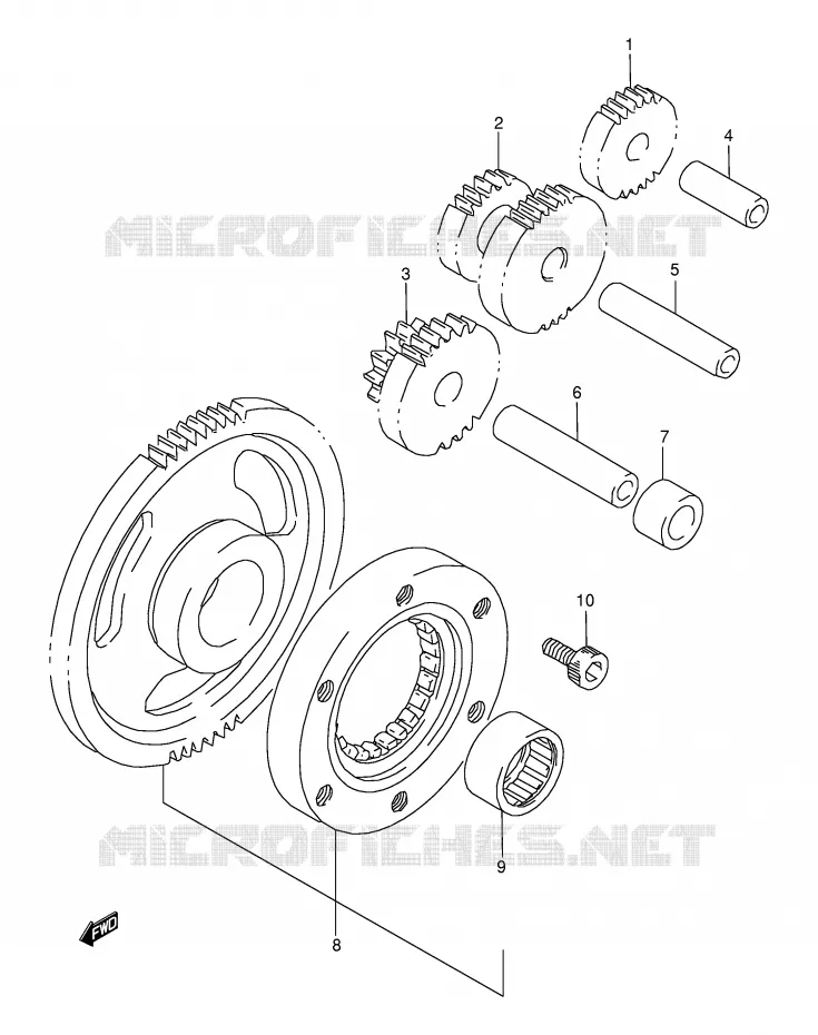 STARTMOTOR CLUTCH Suzuki MOTO 350 DR 1999  DR350SEX(E2)