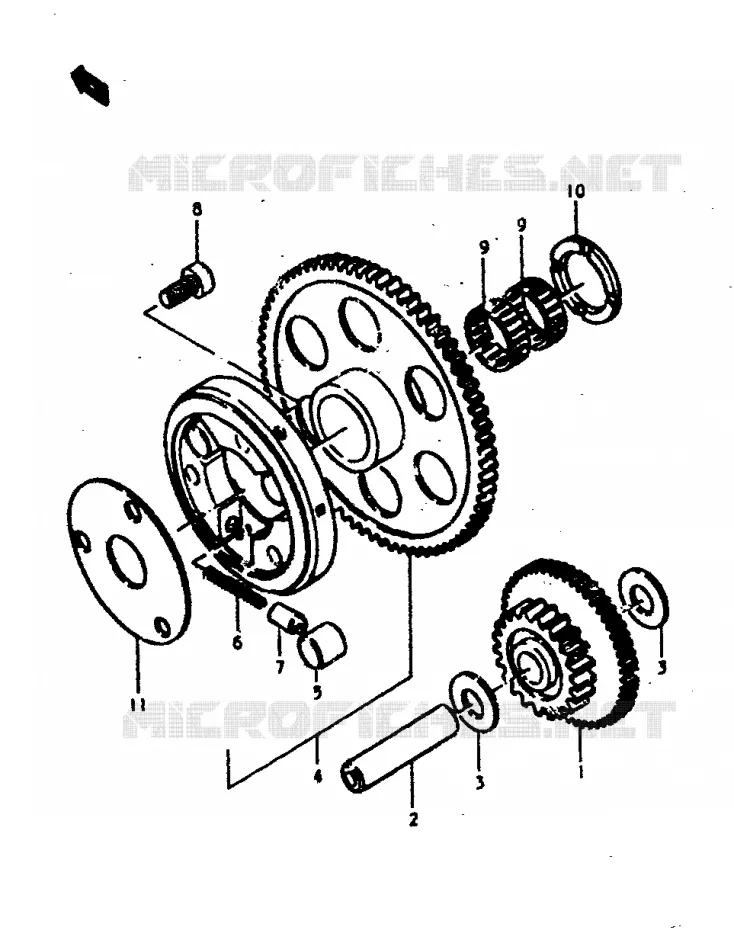 STARTMOTOR CLUTCH Suzuki MOTO 400 GS 1978  GS400EC(C/N)