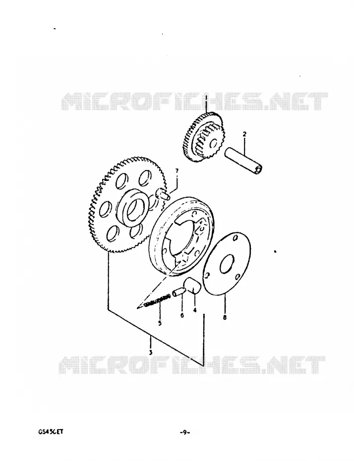 STARTMOTOR CLUTCH Suzuki MOTO 450 GS-E 1980  GS450ET(T)