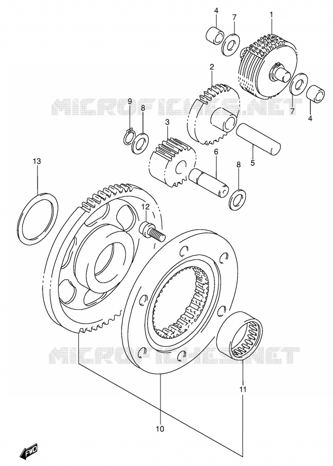 STARTMOTOR CLUTCH Suzuki MOTO 650 DR 1992  DR650SEUN(E4)