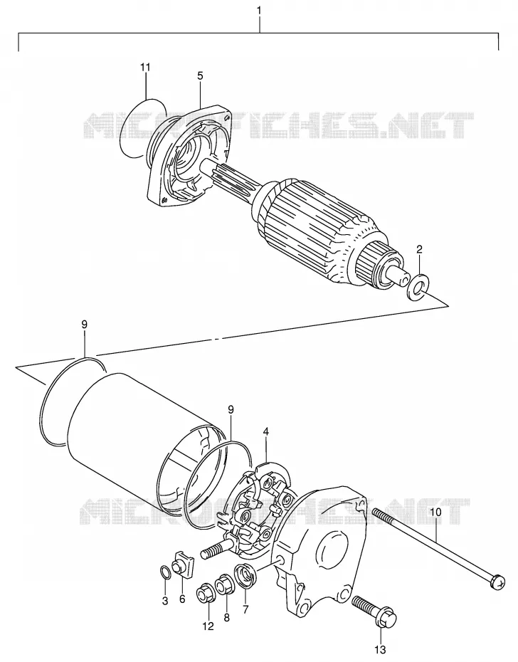 STARTMOTOR Suzuki MOTO 650 DR 1991  DR650RSEM(E4)