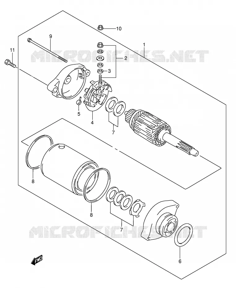 STARTMOTOR Suzuki MOTO 650 DR 2003  DR650SEK3(E3/E28)
