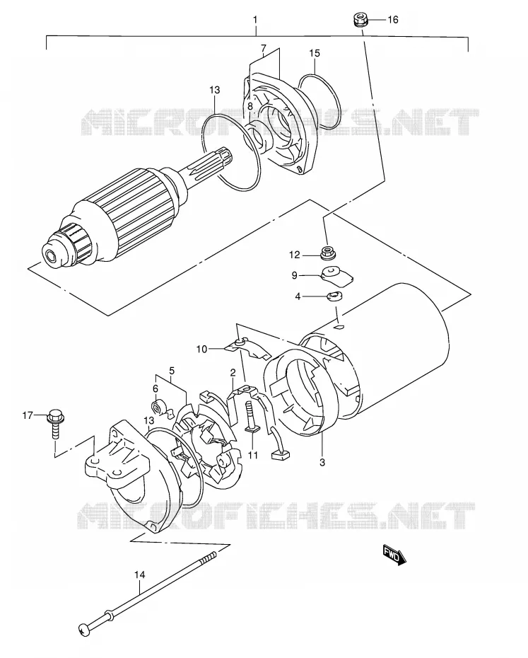 STARTMOTOR Suzuki MOTO 800 DR 1995  DR800SS(E4)