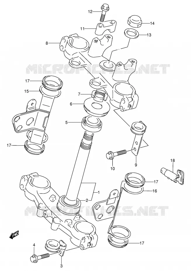 STUURKOLOM Suzuki MOTO 250 DR 1993  DR250SP(E24)