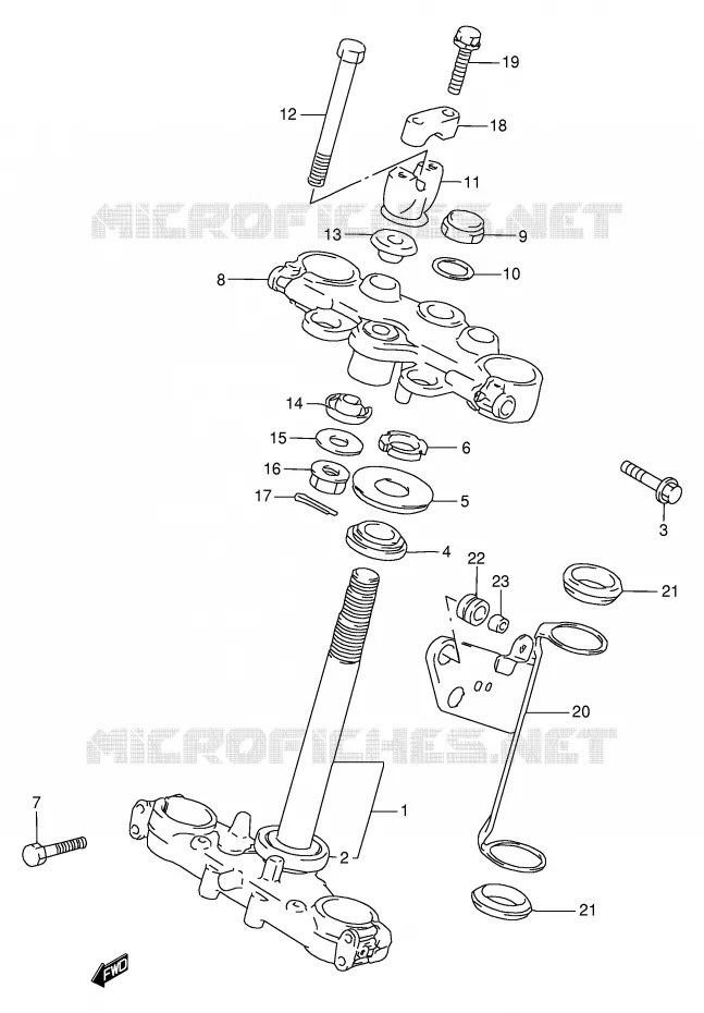 STUURKOLOM Suzuki MOTO 650 DR 1994  DR650REUR(E2)