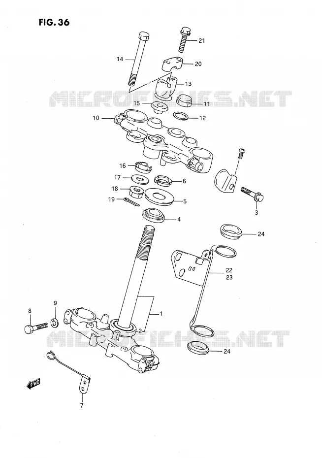 STUURKOLOM Suzuki MOTO 650 DR 1994  DR650RR(E4)