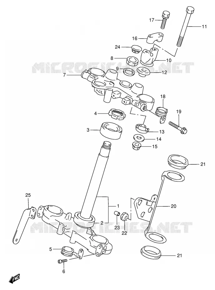 STUURKOLOM Suzuki MOTO 650 DR 1996  DR650SEUT(E4)