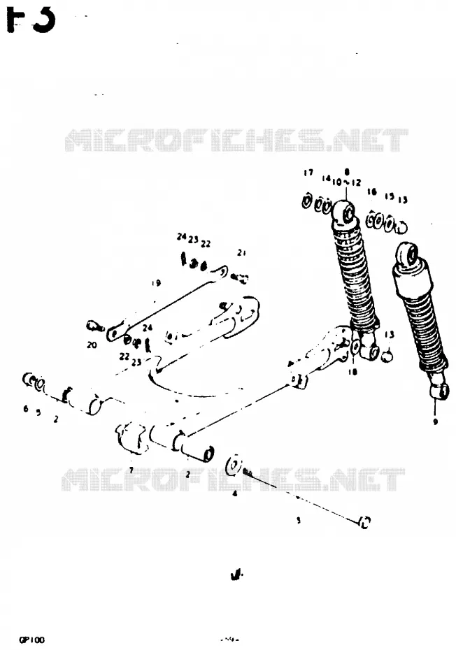 SWINGARM Suzuki MOTO 100 GP 1992  GP100UN(C/N)