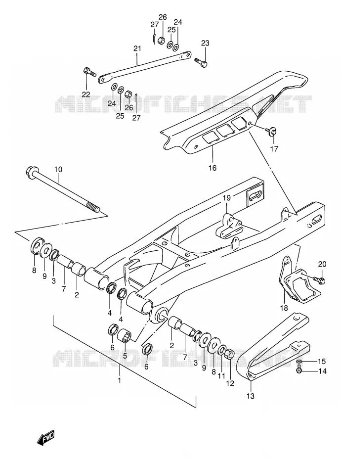 SWINGARM Suzuki MOTO 125 DR 2001  DR125SEK1(E2)
