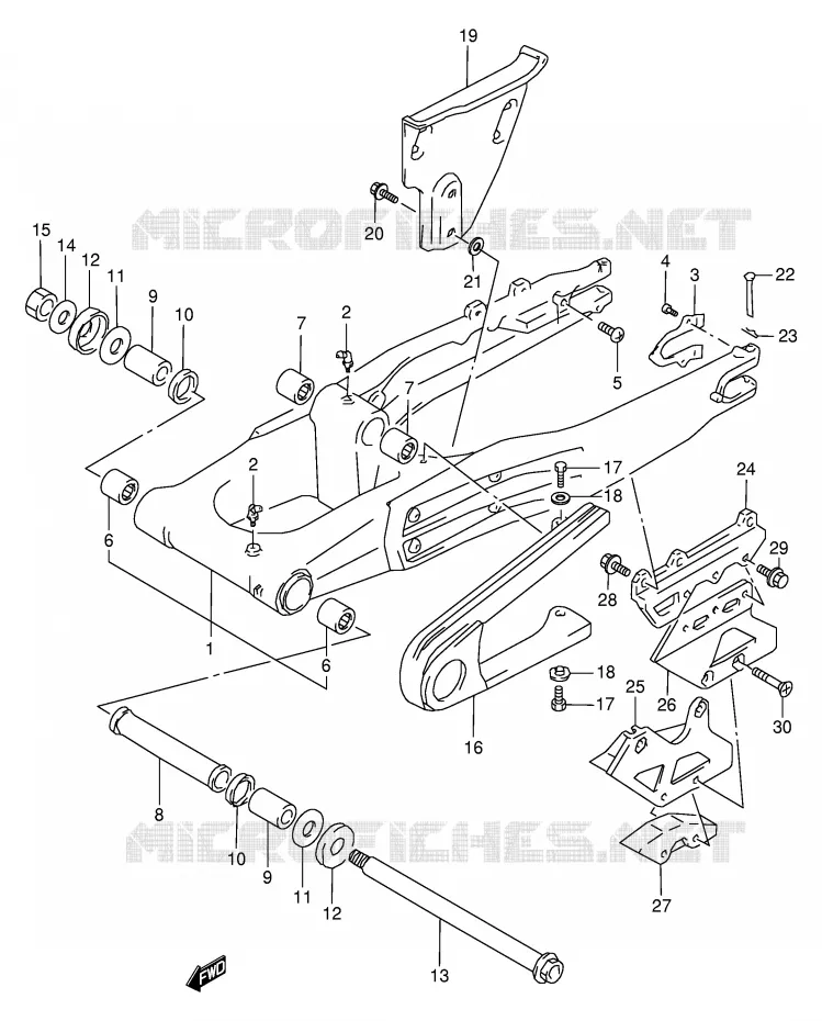 SWINGARM Suzuki MOTO 350 DR 1999  DR350X(E1)