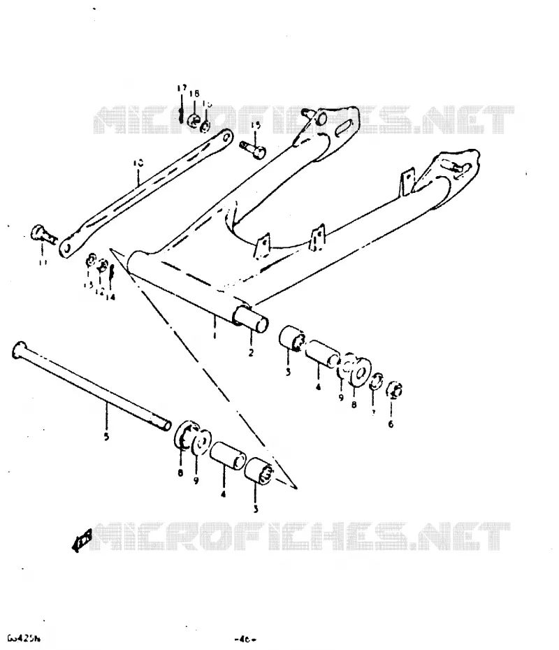 SWINGARM Suzuki MOTO 425 GS 1992  GS425N(N)